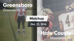 Matchup: Greensboro vs. Hale County  2016