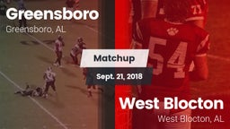 Matchup: Greensboro vs. West Blocton  2018
