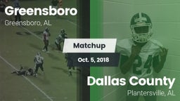 Matchup: Greensboro vs. Dallas County  2018