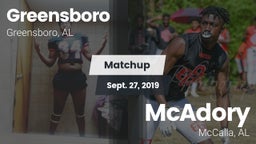 Matchup: Greensboro vs. McAdory  2019