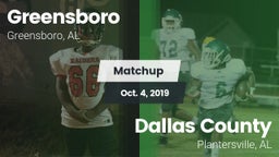 Matchup: Greensboro vs. Dallas County  2019