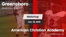 Matchup: Greensboro vs. American Christian Academy  2019