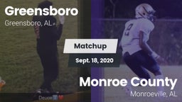 Matchup: Greensboro vs. Monroe County  2020