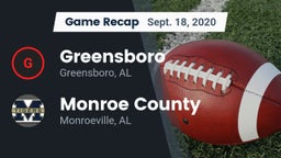 Recap: Greensboro  vs. Monroe County  2020