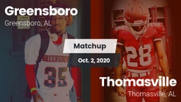 Matchup: Greensboro vs. Thomasville  2020