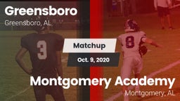 Matchup: Greensboro vs. Montgomery Academy  2020
