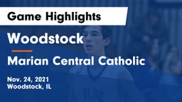 Woodstock  vs Marian Central Catholic  Game Highlights - Nov. 24, 2021