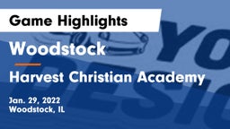 Woodstock  vs Harvest Christian Academy Game Highlights - Jan. 29, 2022