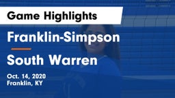 Franklin-Simpson  vs South Warren  Game Highlights - Oct. 14, 2020