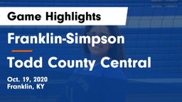 Franklin-Simpson  vs Todd County Central  Game Highlights - Oct. 19, 2020