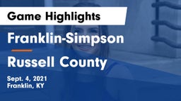Franklin-Simpson  vs Russell County  Game Highlights - Sept. 4, 2021