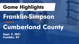 Franklin-Simpson  vs Cumberland County  Game Highlights - Sept. 9, 2021