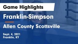 Franklin-Simpson  vs Allen County Scottsville Game Highlights - Sept. 4, 2021