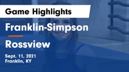 Franklin-Simpson  vs Rossview Game Highlights - Sept. 11, 2021