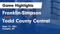 Franklin-Simpson  vs Todd County Central  Game Highlights - Sept. 21, 2021