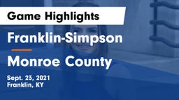 Franklin-Simpson  vs Monroe County  Game Highlights - Sept. 23, 2021