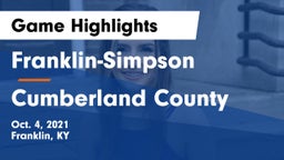 Franklin-Simpson  vs Cumberland County  Game Highlights - Oct. 4, 2021