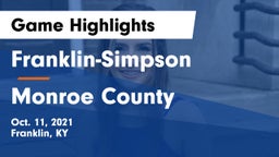 Franklin-Simpson  vs Monroe County  Game Highlights - Oct. 11, 2021