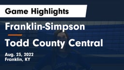 Franklin-Simpson  vs Todd County Central  Game Highlights - Aug. 23, 2022