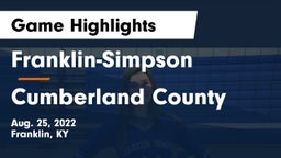 Franklin-Simpson  vs Cumberland County   Game Highlights - Aug. 25, 2022
