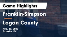 Franklin-Simpson  vs Logan County  Game Highlights - Aug. 30, 2022