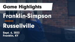 Franklin-Simpson  vs Russellville  Game Highlights - Sept. 6, 2022