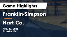 Franklin-Simpson  vs Hart Co. Game Highlights - Aug. 17, 2023