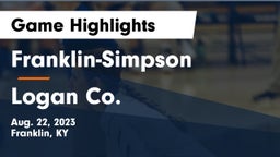 Franklin-Simpson  vs Logan Co. Game Highlights - Aug. 22, 2023