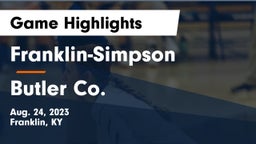 Franklin-Simpson  vs Butler Co. Game Highlights - Aug. 24, 2023