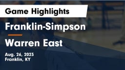 Franklin-Simpson  vs Warren East Game Highlights - Aug. 26, 2023
