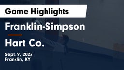 Franklin-Simpson  vs Hart Co. Game Highlights - Sept. 9, 2023