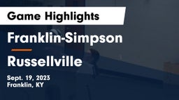 Franklin-Simpson  vs Russellville  Game Highlights - Sept. 19, 2023