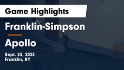 Franklin-Simpson  vs Apollo Game Highlights - Sept. 23, 2023