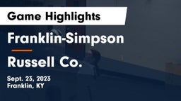 Franklin-Simpson  vs Russell Co. Game Highlights - Sept. 23, 2023