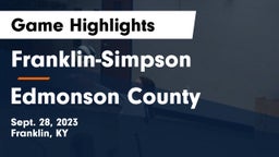 Franklin-Simpson  vs Edmonson County Game Highlights - Sept. 28, 2023