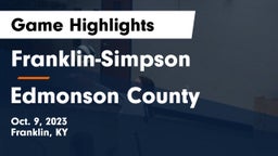 Franklin-Simpson  vs Edmonson County Game Highlights - Oct. 9, 2023