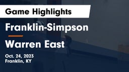 Franklin-Simpson  vs Warren East Game Highlights - Oct. 24, 2023