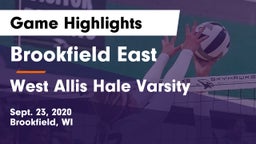 Brookfield East  vs West Allis Hale Varsity Game Highlights - Sept. 23, 2020