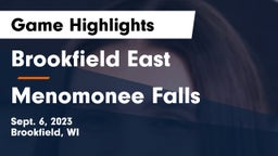 Brookfield East  vs Menomonee Falls  Game Highlights - Sept. 6, 2023