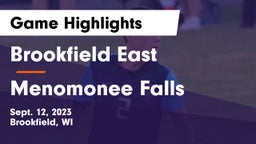 Brookfield East  vs Menomonee Falls  Game Highlights - Sept. 12, 2023