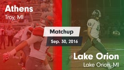 Matchup: Athens vs. Lake Orion  2016