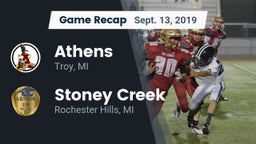 Recap: Athens  vs. Stoney Creek  2019