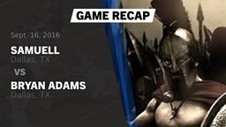 Recap: Samuell  vs. Bryan Adams  2016