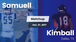 Matchup: Samuell vs. Kimball  2017
