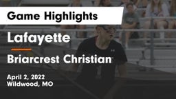 Lafayette  vs Briarcrest Christian  Game Highlights - April 2, 2022
