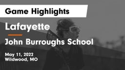 Lafayette  vs John Burroughs School Game Highlights - May 11, 2022