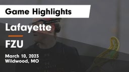 Lafayette  vs FZU Game Highlights - March 10, 2023