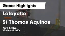 Lafayette  vs St Thomas Aquinas Game Highlights - April 1, 2023