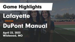 Lafayette  vs DuPont Manual  Game Highlights - April 22, 2023