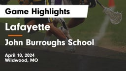Lafayette  vs John Burroughs School Game Highlights - April 10, 2024